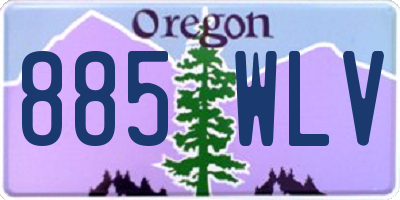 OR license plate 885WLV