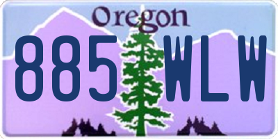 OR license plate 885WLW