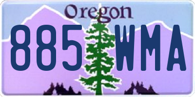 OR license plate 885WMA