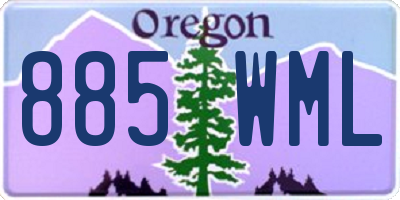 OR license plate 885WML