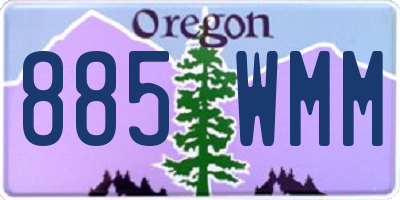 OR license plate 885WMM