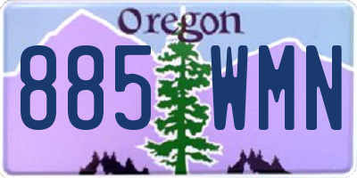 OR license plate 885WMN