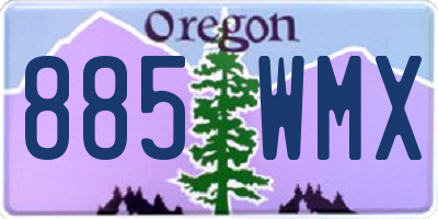 OR license plate 885WMX