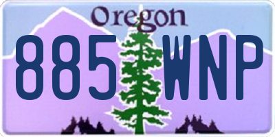 OR license plate 885WNP