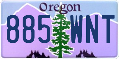 OR license plate 885WNT