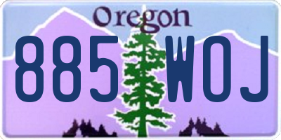 OR license plate 885WOJ
