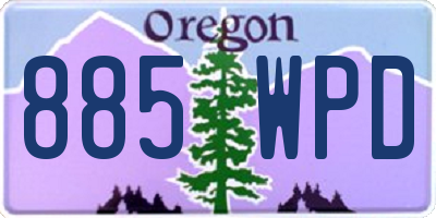 OR license plate 885WPD