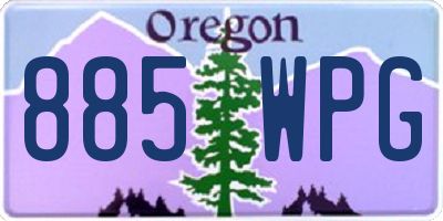 OR license plate 885WPG