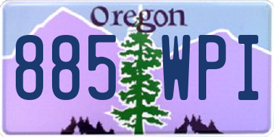 OR license plate 885WPI