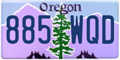 OR license plate 885WQD