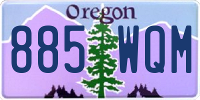 OR license plate 885WQM