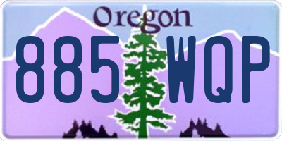 OR license plate 885WQP