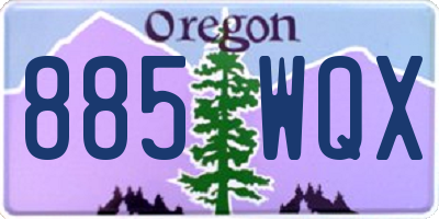 OR license plate 885WQX