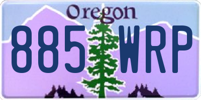 OR license plate 885WRP