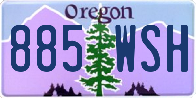 OR license plate 885WSH