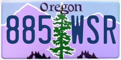 OR license plate 885WSR