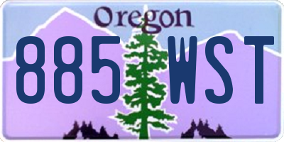 OR license plate 885WST