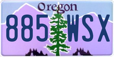 OR license plate 885WSX