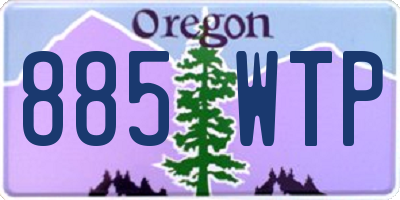 OR license plate 885WTP