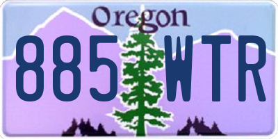 OR license plate 885WTR