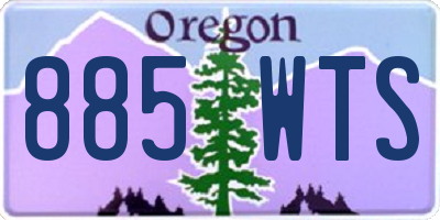 OR license plate 885WTS