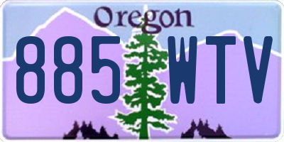 OR license plate 885WTV