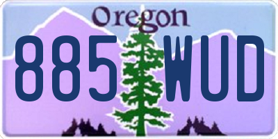 OR license plate 885WUD