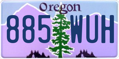 OR license plate 885WUH