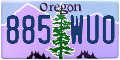 OR license plate 885WUO