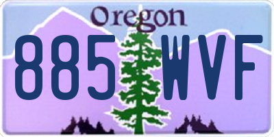 OR license plate 885WVF