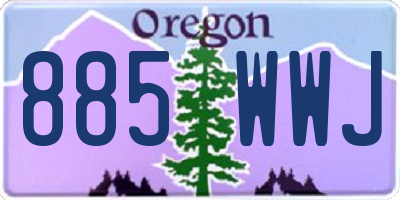 OR license plate 885WWJ