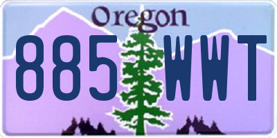 OR license plate 885WWT