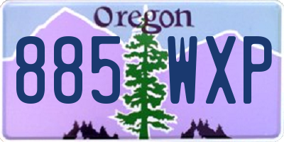 OR license plate 885WXP