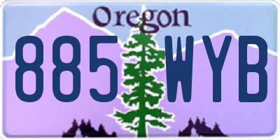 OR license plate 885WYB