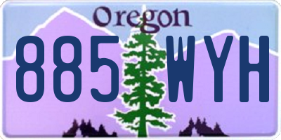 OR license plate 885WYH