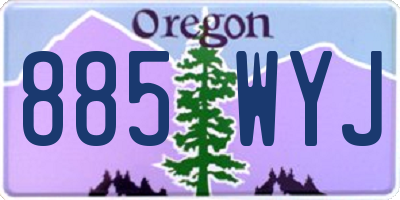 OR license plate 885WYJ