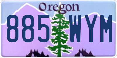 OR license plate 885WYM