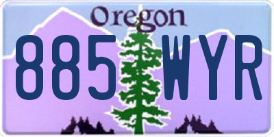 OR license plate 885WYR