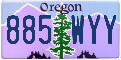 OR license plate 885WYY