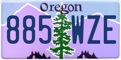 OR license plate 885WZE