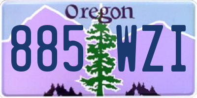 OR license plate 885WZI