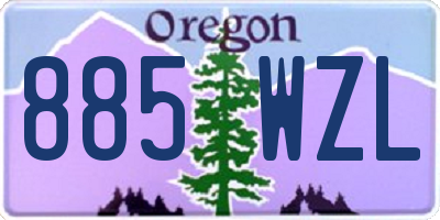 OR license plate 885WZL