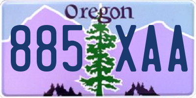OR license plate 885XAA