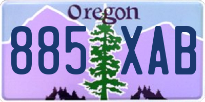 OR license plate 885XAB