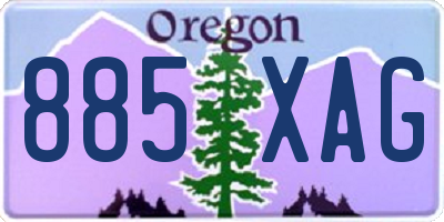 OR license plate 885XAG