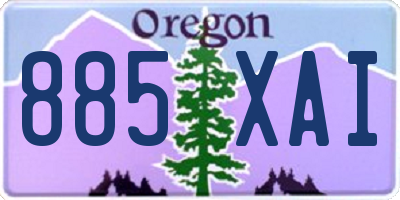 OR license plate 885XAI