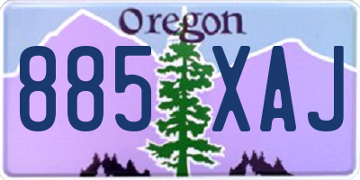 OR license plate 885XAJ