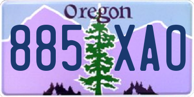 OR license plate 885XAO