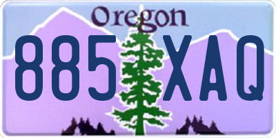 OR license plate 885XAQ