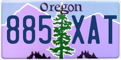 OR license plate 885XAT